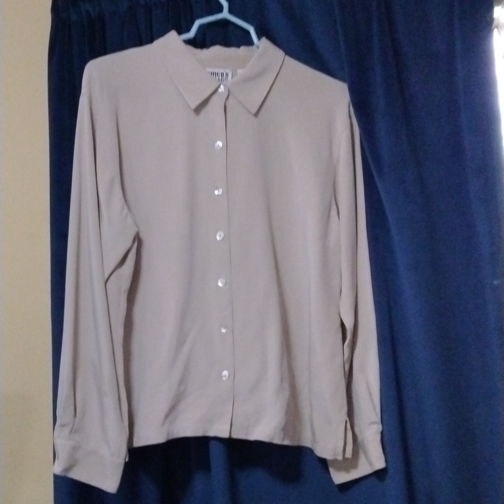 RARE Silk Chico's Design button down shirt